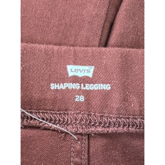 Levis Shaping Legging Size 28 Brown Denim Mid Rise High Stretch Super Skinny - Picture 6 of 10